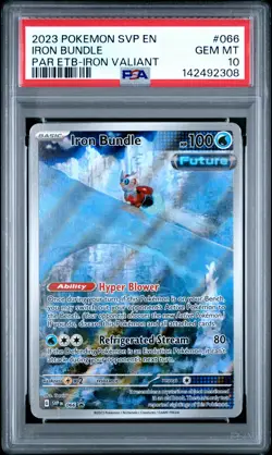 2023 POKEMON SVP EN-SV BLACK STAR PROMO #066 IRON BUNDLE PSA 10 - Image 1