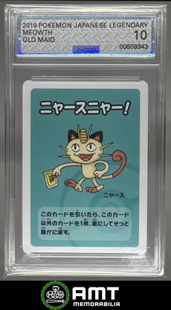 Meowth Old Maid AGS 10 2019 Pokemon Playing Cards Japanese 9343 - Image 1