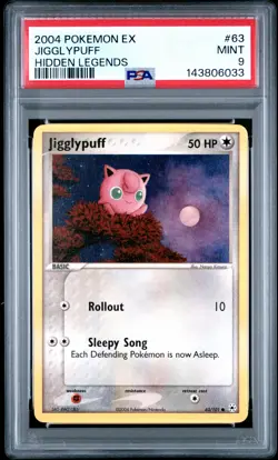 2004 POKEMON EX HIDDEN LEGENDS #63 JIGGLYPUFF PSA 9 - Image 1
