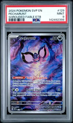 2024 POKEMON SVP EN-SV BLACK STAR PROMO #129 PECHARUNT PSA 9 - Image 1