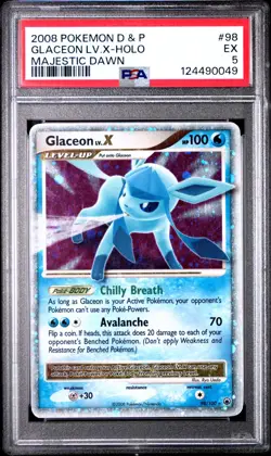 Glaceon Lv. X - 98/100 - Ultra Rare - Majestic Dawn - Pokemon Card - PSA 5 - Image 1