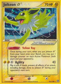 2007 POKEMON EX POWER KEEPERS #101 JOLTEON STAR HOLO ULTRA RARE ENGLISH TCG - Image 2