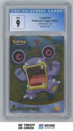 2003 Pokemon Topps Advanced Silver Foil Loudred CGC 9 #50 - Image 1