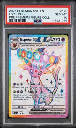 2025 POKEMON SVP EN-SV PROMO PREMIUM FIGURE COLLECTION #175 ESPEON EX PSA 10 - Image 1