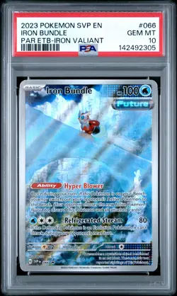 2023 POKEMON SVP EN-SV BLACK STAR PROMO #066 IRON BUNDLE PSA 10 - Image 1