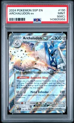 2024 POKEMON SSP EN-SURGING SPARKS #130 ARCHALUDON EX PSA 9 - Image 1