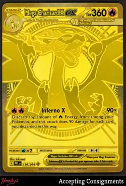 2025 Pokemon TCG Mega Evolution Phantasmal Flames #130 Mega Charizard X ex MHR - Image 1