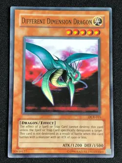 YUGIOH DIFFERENT DIMENSION DRAGON DCR-015 SUPER HP/CREASES - Image 1
