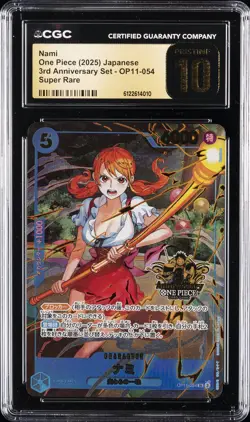 2025 ONE PIECE JPN 3RD ANNIVERSARY SET SUPER RARE #OP11-054 NAMI CGC 10 PRISTINE - Image 1
