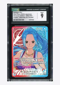 One Piece CGC 9 Nefeltari Vivi L Alternate Art 2025 EB03-001 EB03 Japanese - Image 1