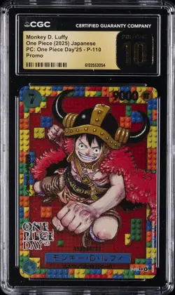 2025 ONE PIECE JPN PC: ONE PIECE DAY '25 - PROMO MONKEY D. LUFFY CGC 10 PRISTINE - Image 1