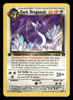 Dark Dragonair 33/82 1st Edition Team Rocket Set Pokemon Card - Image 1