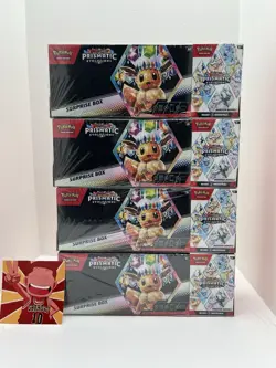 4 x Sam’s Club Pokemon Prismatic Evolutions Surprise Box & Booster Bundle SEALED - Image 1