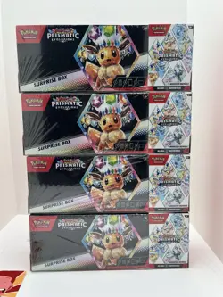 4 x Sam’s Club Pokemon Prismatic Evolutions Surprise Box & Booster Bundle SEALED - Image 2