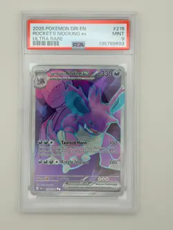 Pokemon Destined Rivals Team Rockets Nidoking EX 216/182 PSA 9 - Image 1