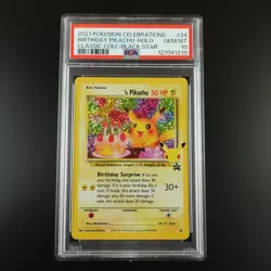 PSA 10 Birthday Pikachu 24 Pokemon Celebrations Holo Graded Card - Image 1