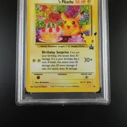 PSA 10 Birthday Pikachu 24 Pokemon Celebrations Holo Graded Card - Image 3