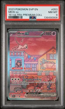 2023 POKEMON SVP EN-SV PROMO 151 ULTRA-PREMIUM COLLECTION #053 MEW EX PSA 8 - Image 1