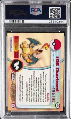 2000 TOPPS CHROME POKEMON T.V. #6 CHARIZARD PSA 10 - Image 2