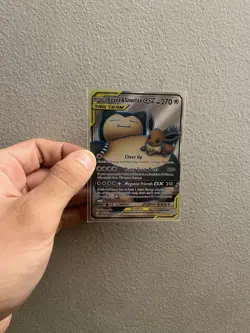 Pokemon Eevee & Snorlax GX Full Art Ultra Rare TAG TEAM Holo 171/181 Sm-Team Up - Image 1