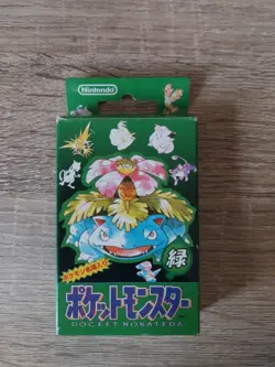 1996 Japanese Pokemon Poker Playing Cards Deck Sealed Green Venusaur Set - Image 1