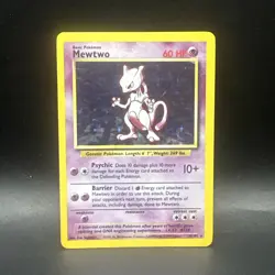 Mewtwo 10/102 Base Set Holo Rare Pokemon - Image 1