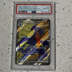 Pokemon Cynthia's Garchomp EX Promo Holo Scarlet & Violet 204 PSA 10 Eng - Image 1