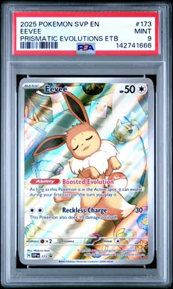 2025 POKEMON SVP EN-SV BLACK STAR PROMO #173 EEVEE PSA 9 - Image 1
