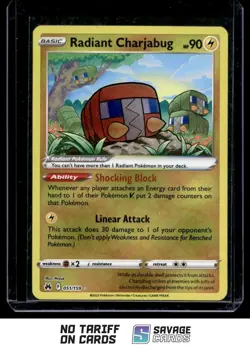 2023 Pokemon Sword & Shield - Crown Zenith Radiant Charjabug #051/159 - Image 1