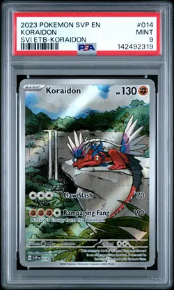 2023 POKEMON SVP EN-SV BLACK STAR PROMO #014 KORAIDON PSA 9 - Image 1