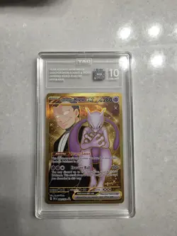 Pokemon Team Rocket's Mewtwo EX Destined Rivals Hyper Rare TAG 10 Holo - Image 1