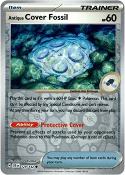 Antique Cover Fossil 129/142 Reverse Holo | Stellar Crown | Pokemon Card - Image 1