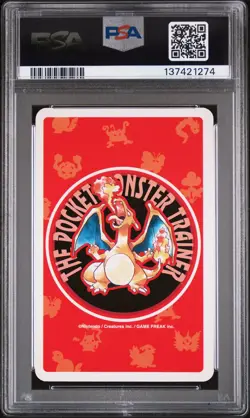 1996 POKEMON RED VERSION PLAYING CARDS ACE OF SPADES #150 MEWTWO PSA 7 - Image 2