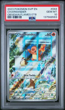 2023 POKEMON SVP EN-SV BLACK STAR PROMO #044 CHARMANDER PSA 10 - Image 1