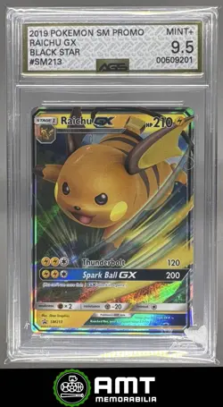 Raichu GX AGS 9.5 2019 Pokemon SM Black Star Promos #SM213 Hidden Fates Tins 201 - Image 1