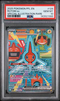 2025 POKEMON PHANTASMAL FLAMES SPECIAL ILLUSTRATION RARE #126 ROTOM EX PSA 10 - Image 1