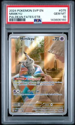 2024 POKEMON SVP EN-SV BLACK STAR PROMO #075 MIMIKYU PSA 10 - Image 1