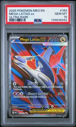 2025 POKEMON MEG EN-MEGA EVOLUTION ULTRA RARE #163 MEGA LATIAS EX PSA 10 - Image 1