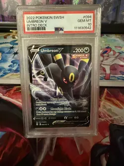 Pokemon Umbreon V #094 Intro Deck Exclusive PSA 10 GEM MINT (POP 17) NON-HOLO - Image 1
