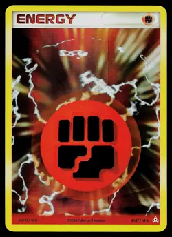 Pokemon Card - Fighting Energy Holon Phantoms 110/110 Holo Rare - Image 1