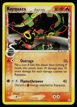 Pokemon Card - Rayquaza Holon Phantoms 26/110 Rare Non-Holo - Image 1