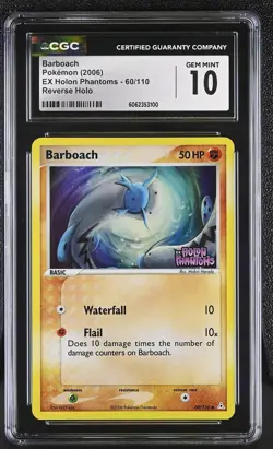 CGC 10 GEM MINT Barboach EX Holon Phantoms 60/110 Reverse Holo STAMPED Pokemon - Image 1