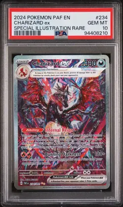 Pokemon TCG Charizard EX Paldean Fates Sir 234/091 PSA 10 - Image 1