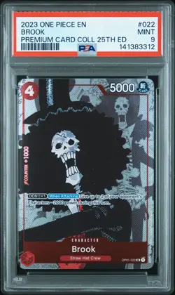 2023 ONE PIECE PREMIUM BANDAI PREMIUM COLLECTION 25TH EDITION #022 BROOK PSA 9 - Image 1