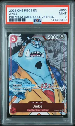 2023 ONE PIECE PREMIUM BANDAI PREMIUM COLLECTION 25TH EDITION #005 JINBE PSA 9 - Image 1