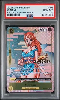 2025 ONE PIECE CHAMPIONSHIP 2025-26 EVENT PACK #101 O-NAMI PSA 10 - Image 1