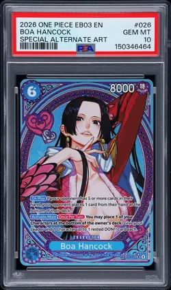 2026 ONE PIECE EB03-ONE PIECE HEROINES EDT SPECIAL ALT ART BOA HANCOCK PSA 10 - Image 1