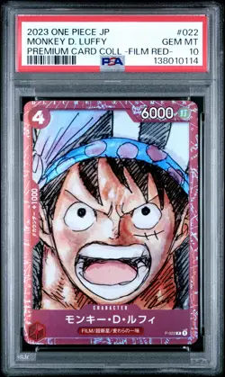 2023 ONE PIECE JPN PREMIUM COLLECTION ONE PIECE FILM RED MONKEY D. LUFFY PSA 10 - Image 1