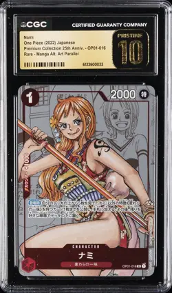 2022 ONE PIECE JPN PREMIUM COLLECTION 25TH ANNIV #OP01-016 NAMI CGC 10 PRISTINE - Image 1