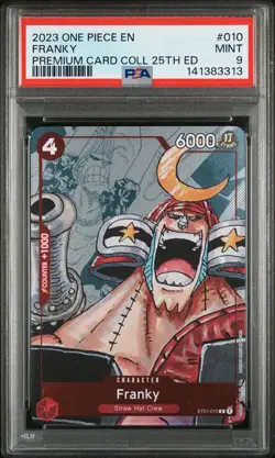2023 ONE PIECE PREMIUM BANDAI PREMIUM COLLECTION 25TH EDITION #010 FRANKY PSA 9 - Image 1